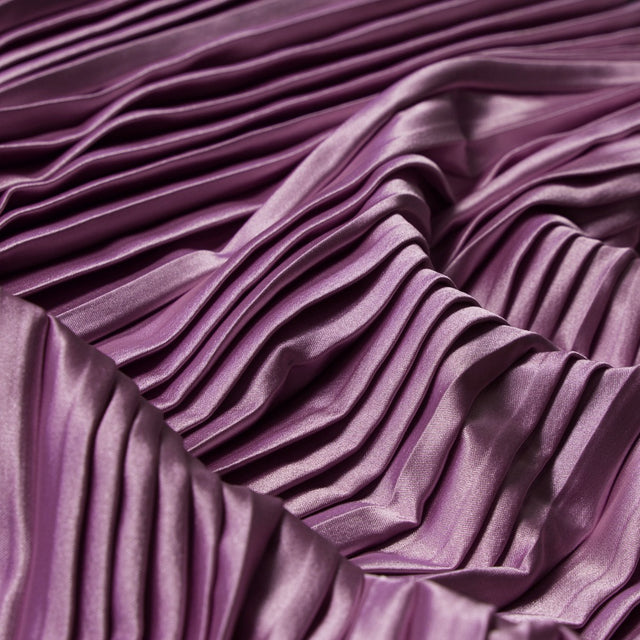 Pleated Stretch Satin - Radiant Orchid - Andreas Collection