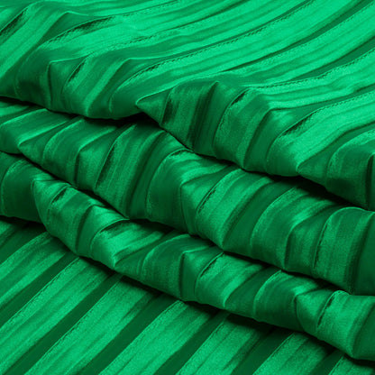 Pleated Stretch Satin - Kelly Green - Andreas Collection Full