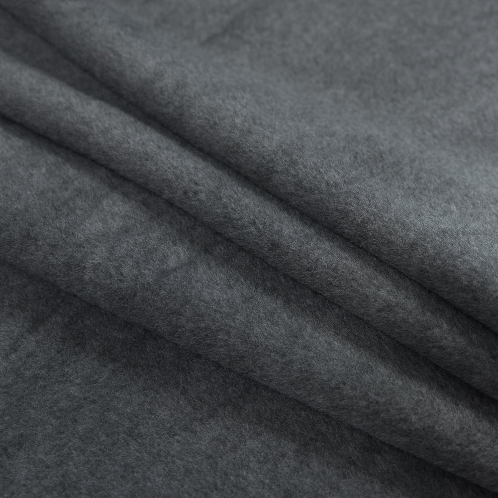 No-Pill Polyester Fleece - Charcoal Heather - Shropshire Collection Detail