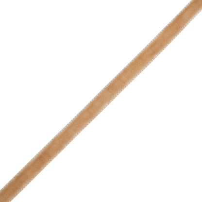 Single Faced Velvet Ribbon Made in Italy - 1/4" - Coffee - Sabine Collection