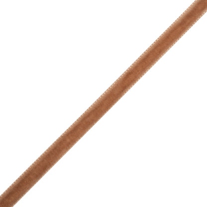 Single Faced Velvet Ribbon Made in Italy - 1/4" - Tan - Sabine Collection