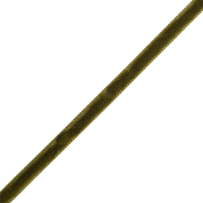 Single Faced Velvet Ribbon Made in Italy - 1/4" - Moss Green - Sabine Collection