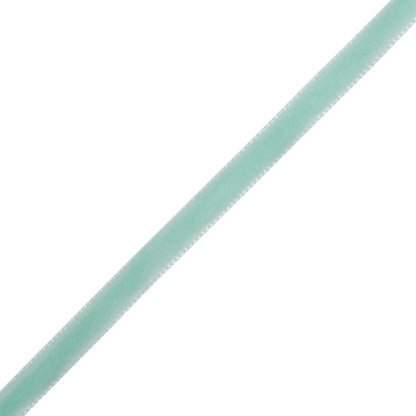 Single Faced Velvet Ribbon Made in Italy - 1/4" - Turquoise - Sabine Collection