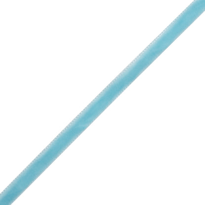 Single Faced Velvet Ribbon Made in Italy - 1/4" - Sky Blue - Sabine Collection