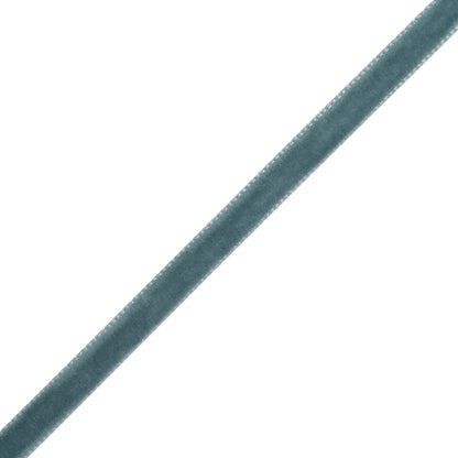 Single Faced Velvet Ribbon Made in Italy - 1/4" - French Blue - Sabine Collection
