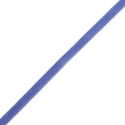 Single Faced Velvet Ribbon Made in Italy - 1/4" - Amparo Blue - Sabine Collection