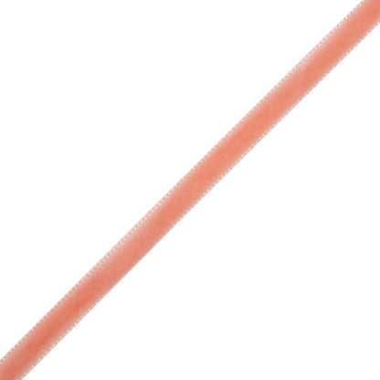 Single Faced Velvet Ribbon Made in Italy - 1/4" - Coral - Sabine Collection