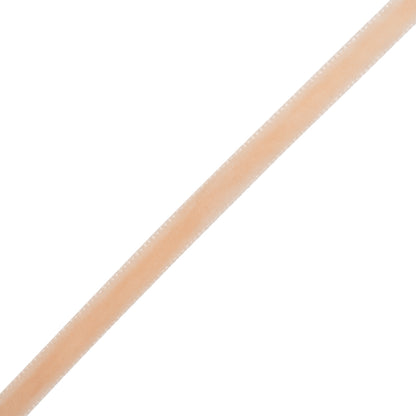 Single Faced Velvet Ribbon Made in Italy - 1/4" - Light Peach - Sabine Collection