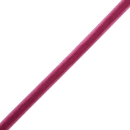 Single Faced Velvet Ribbon Made in Italy - 1/4" - Beauty Pink - Sabine Collection