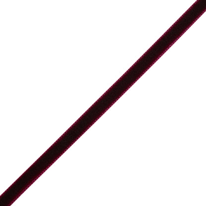 Single Faced Velvet Ribbon Made in Italy - 1/4" - Wine - Sabine Collection