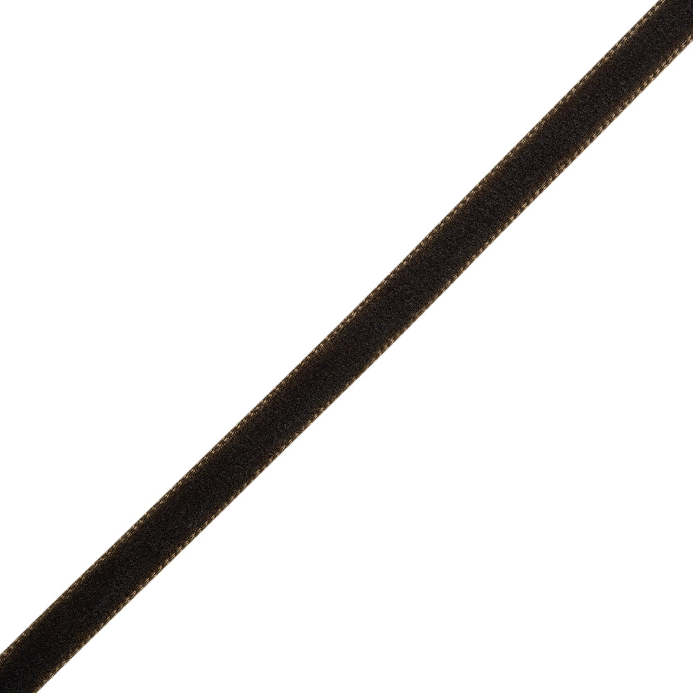 Single Faced Velvet Ribbon Made in Italy - 1/4" - Chocolate - Sabine Collection
