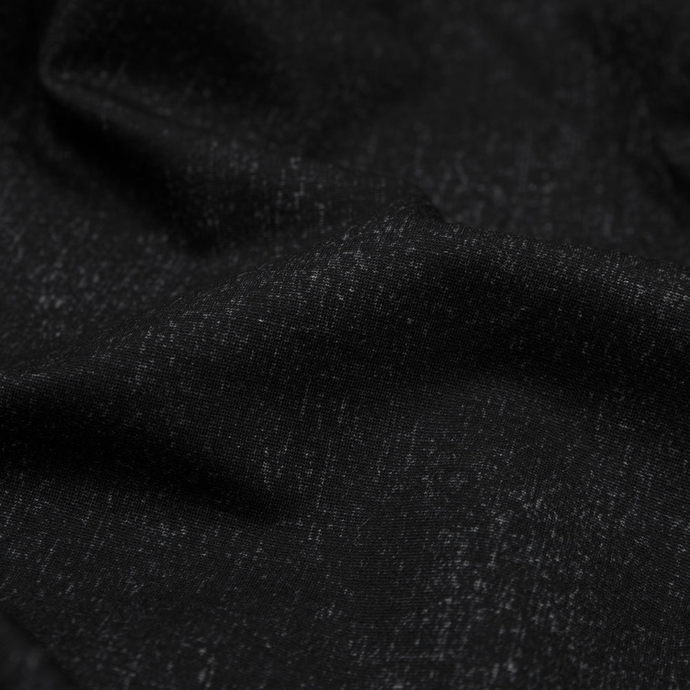 Dark Denim Printed Ponte Knit Detail