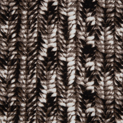 Taupe Sweater Knit Printed Rayon Jersey Detail