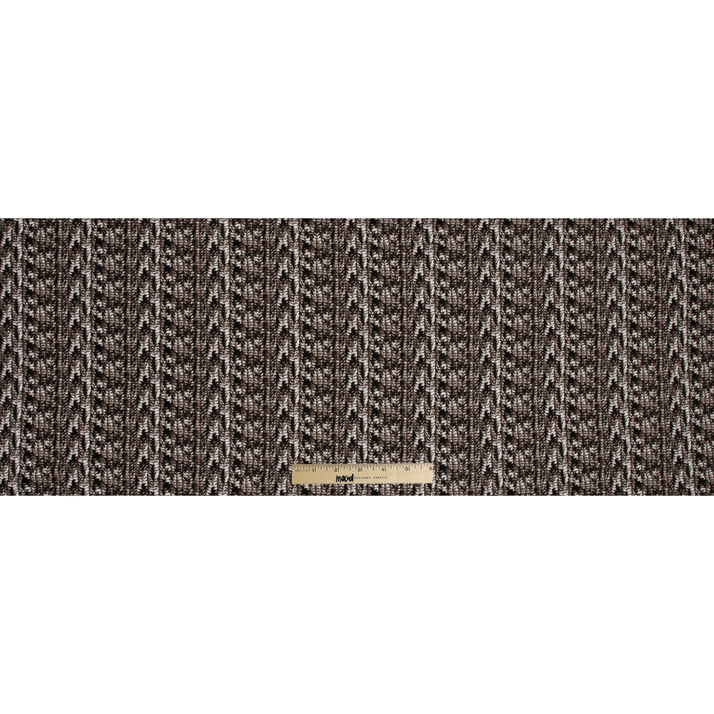 Taupe Sweater Knit Printed Rayon Jersey Full