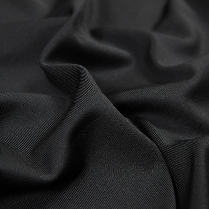Italian Black 1x1 Polyester Rib Knit Detail
