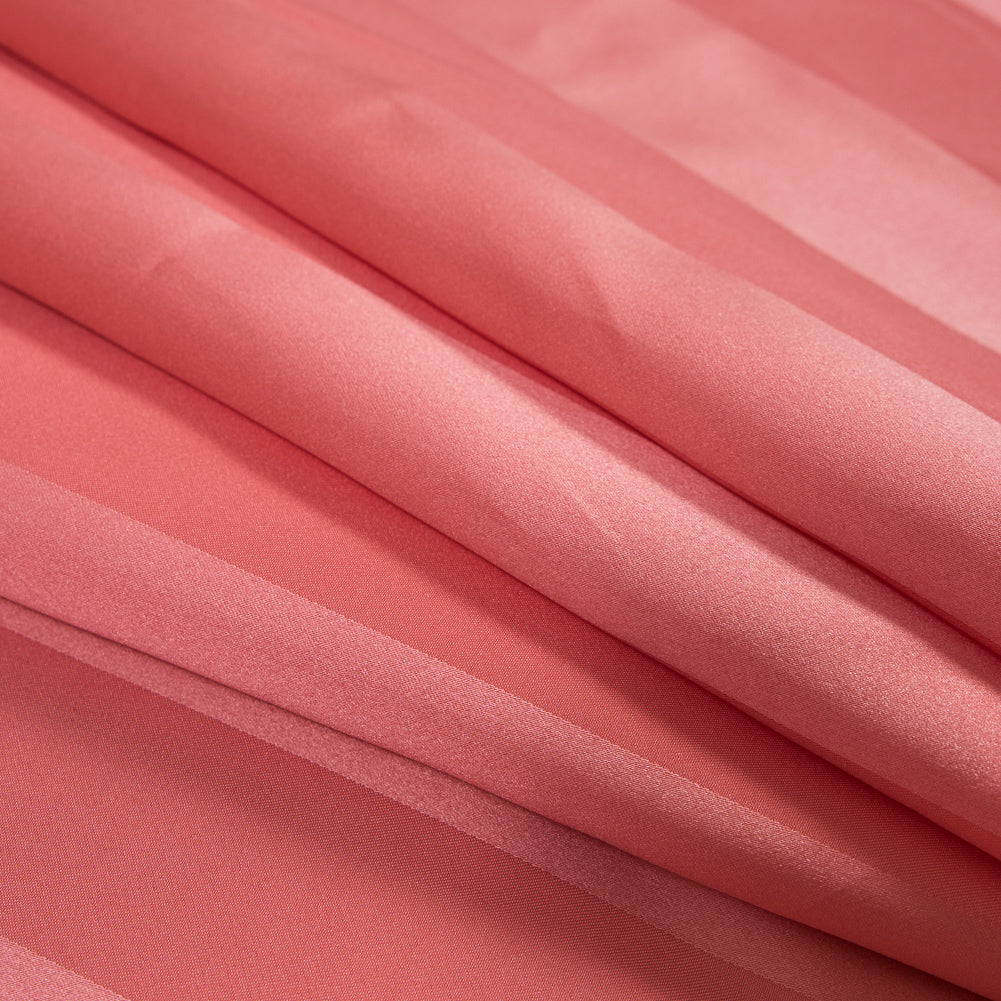 Fiesta Coral Regal Striped Polyester Satin Folded