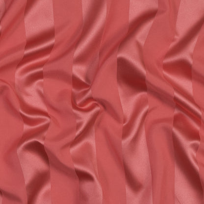 Fiesta Coral Regal Striped Polyester Satin