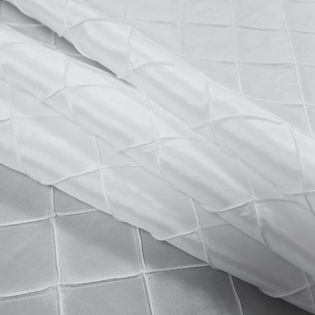 White Pintuck Satin Detail