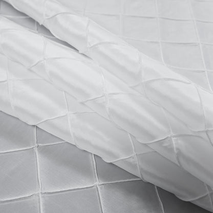 White Pintuck Satin Detail