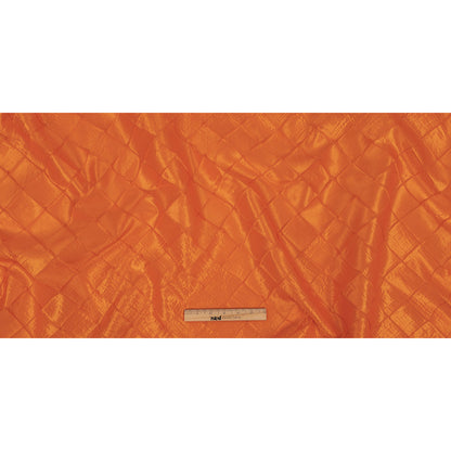 Fire Orange Pintuck Satin Folded