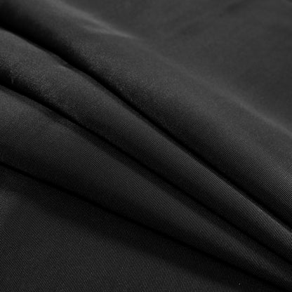 Flame Retardant Polyester Bengaline - Jet Black Folded
