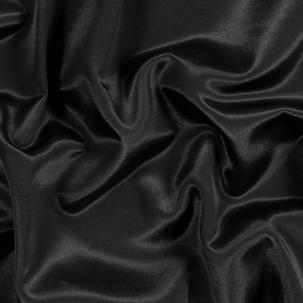 Flame Retardant Polyester Bengaline - Jet Black