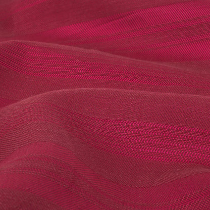 Strawberry Pink and Wine Striped Rayon Twill Detail
