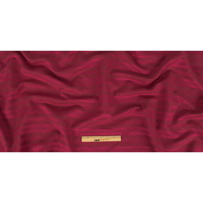 Strawberry Pink and Wine Striped Rayon Twill Full