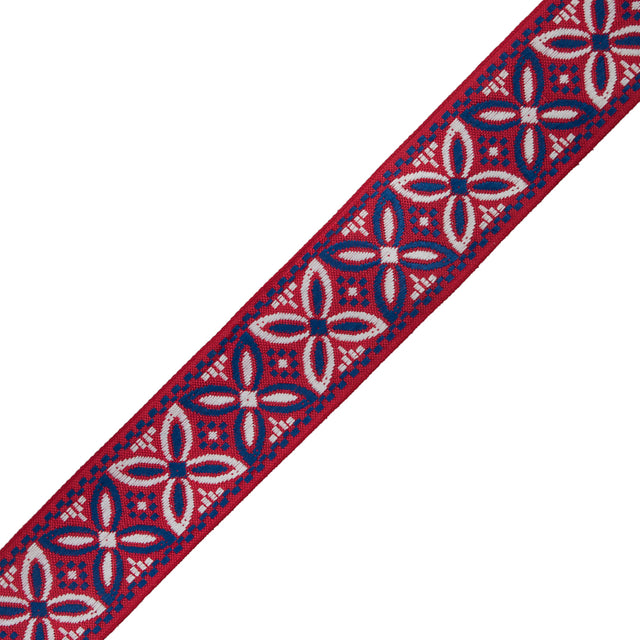 Red, White and Blue German Jacquard Ribbon - 2"