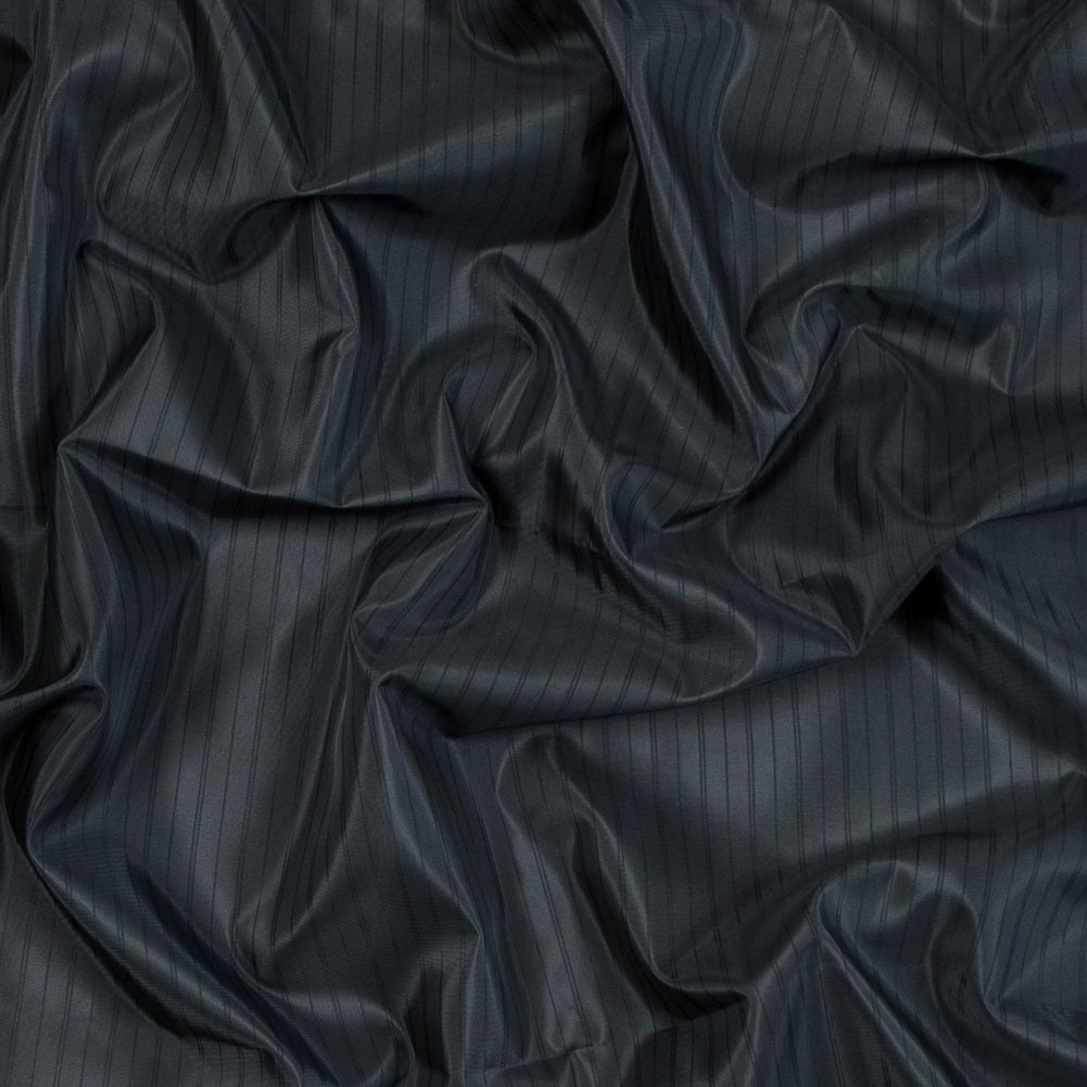 Pewter and Charcoal Striped Acetate Lining