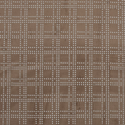 Faux Suede with Perforated Squares - Warm Beige