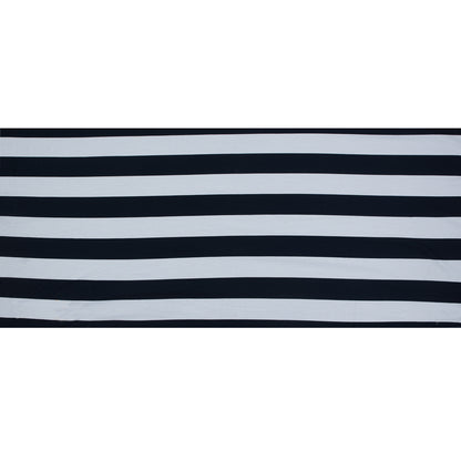 Navy and White Awning Striped Knit Pique Full