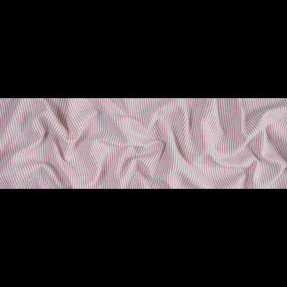 Red and White Striped Linen Woven Full