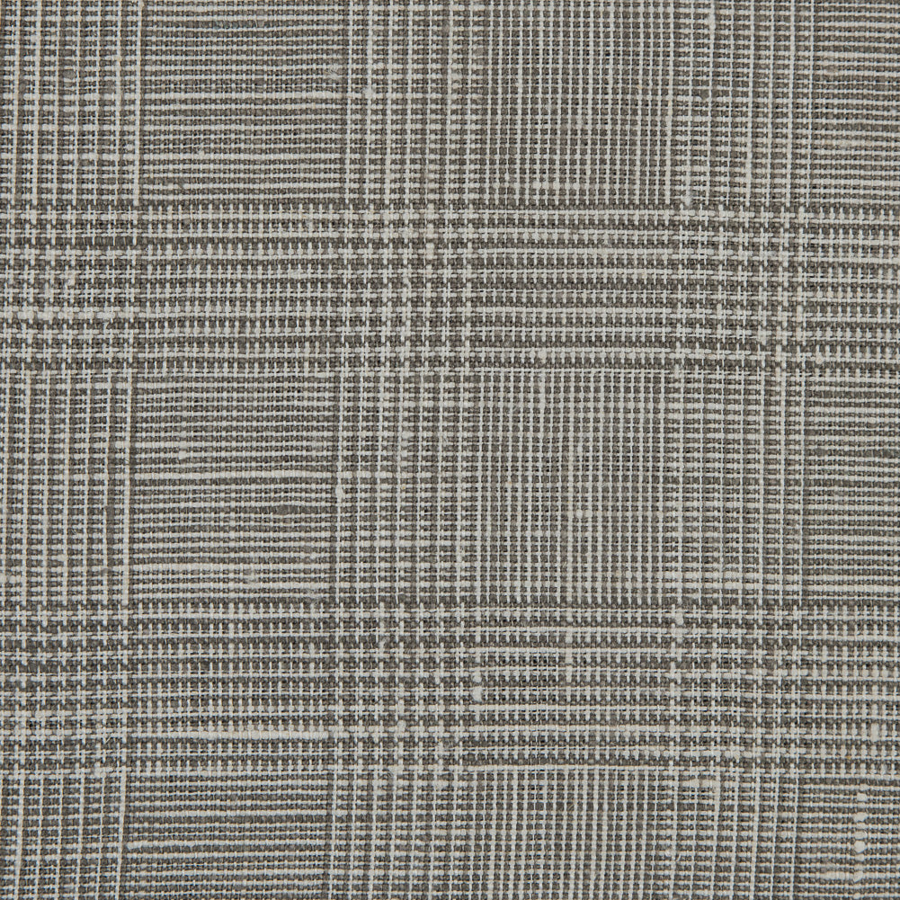 Taupe Glen Plaid Linen Woven Detail