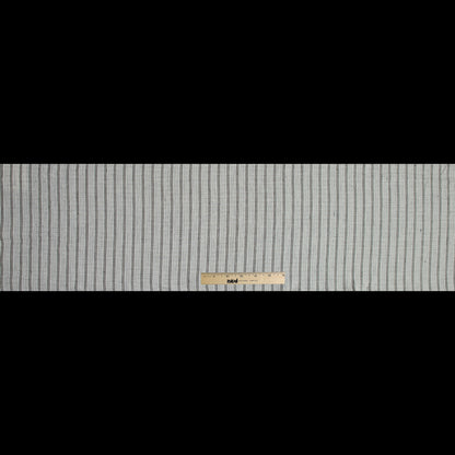 Pale Beige and Black Striped Linen Woven Full