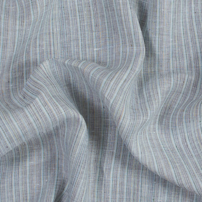Blue, Gray and Green Pinstriped Linen Woven
