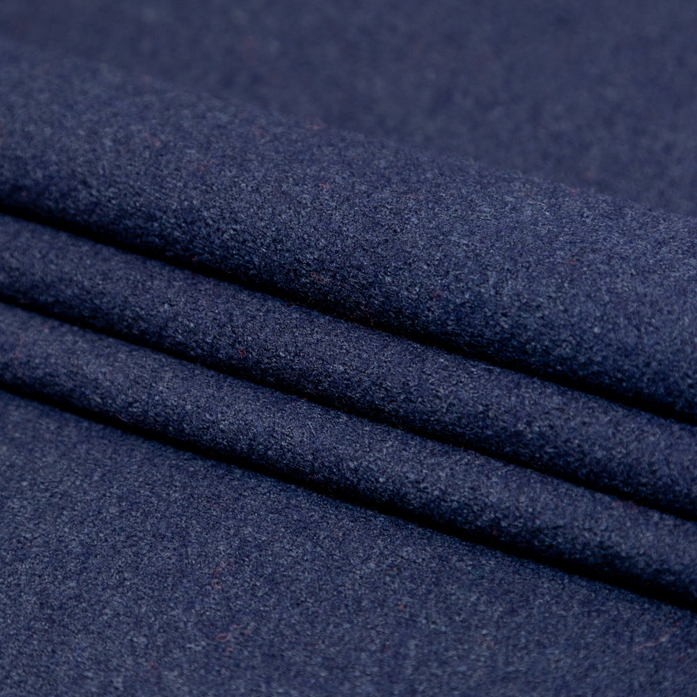 Boiled Wool Coating Fabric - Navy - Ketil Collection Detail