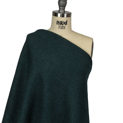 Boiled Wool Coating Fabric - Forest Green - Ketil Collection Detail