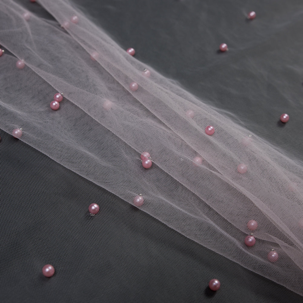 Beaded Tulle - Orchid Pink - Sylvie Collection Detail