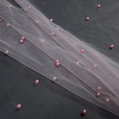 Beaded Tulle - Orchid Pink - Sylvie Collection Detail
