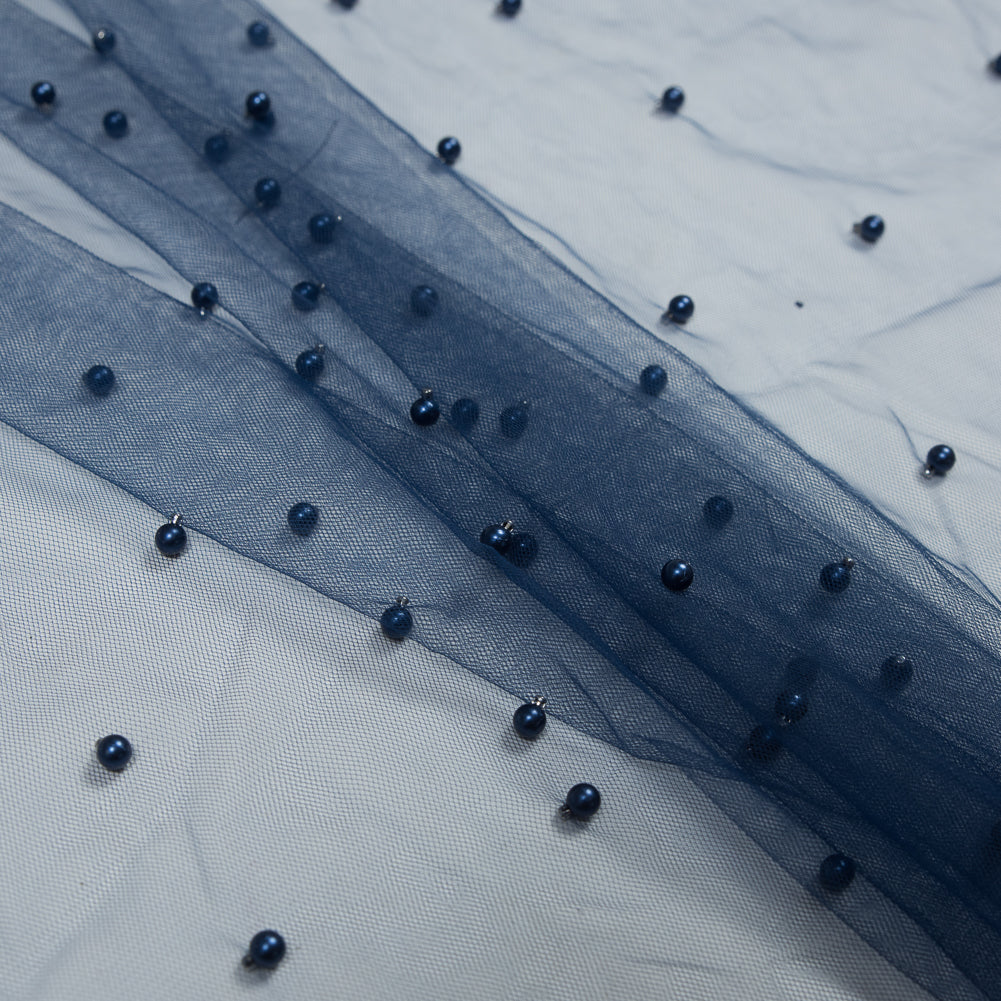 Beaded Tulle - Navy - Sylvie Collection Detail