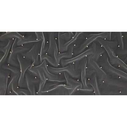 Beaded Tulle - Ivory - Sylvie Collection Folded