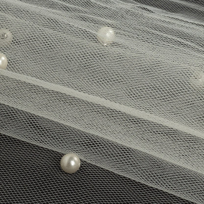 Beaded Tulle - Ivory - Sylvie Collection Detail