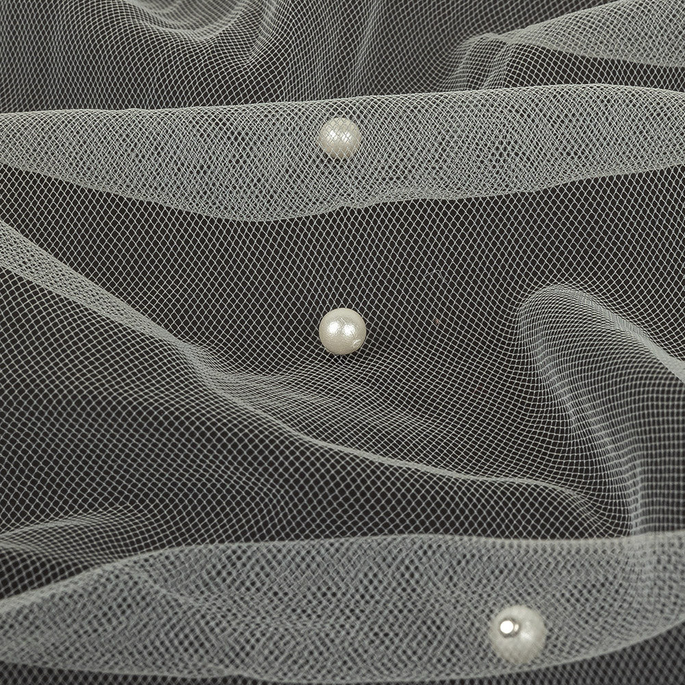 Beaded Tulle - Ivory - Sylvie Collection Full