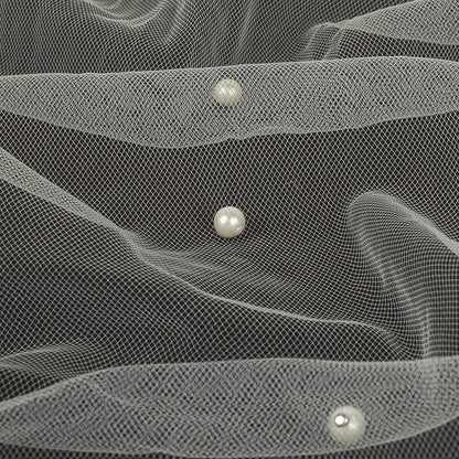 Beaded Tulle - Ivory - Sylvie Collection Full