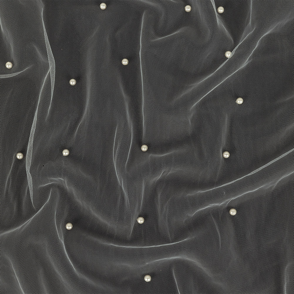 Beaded Tulle - Ivory - Sylvie Collection