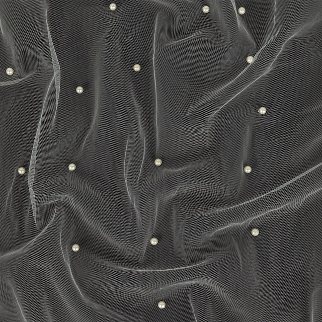 Beaded Tulle - Ivory - Sylvie Collection