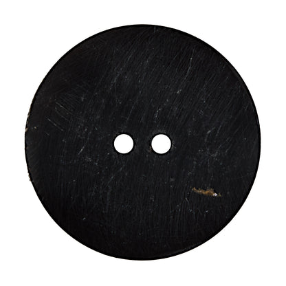 Black and Brown Swirled Horn Coat Button - 54L/34mm Detail