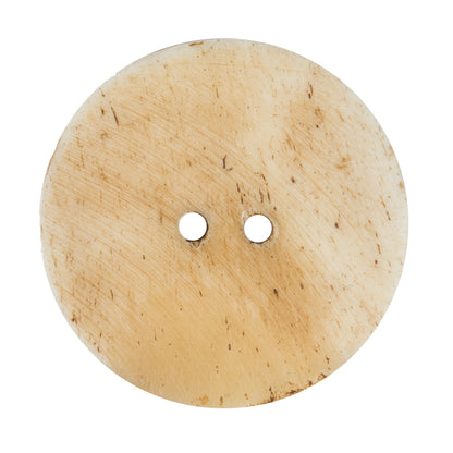 Natural Etched Bone Button - 54L/34mm Detail