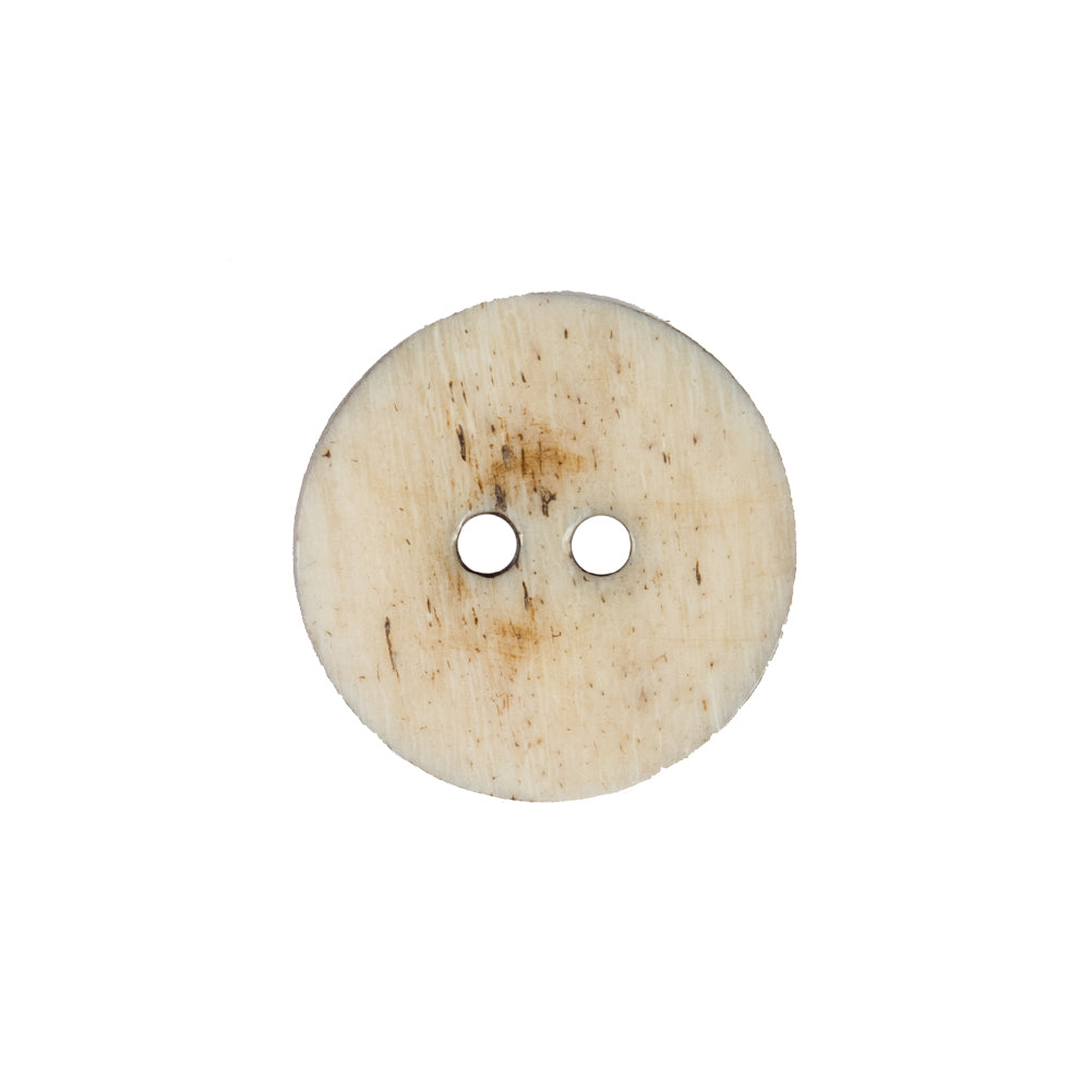 Natural and Brown 2-Hole Bone Button - 34L/21.5mm Detail